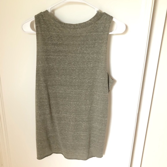 BKE Heathered Olive Lace Up Muscle Tank Top Medium M - Picture 9 of 10